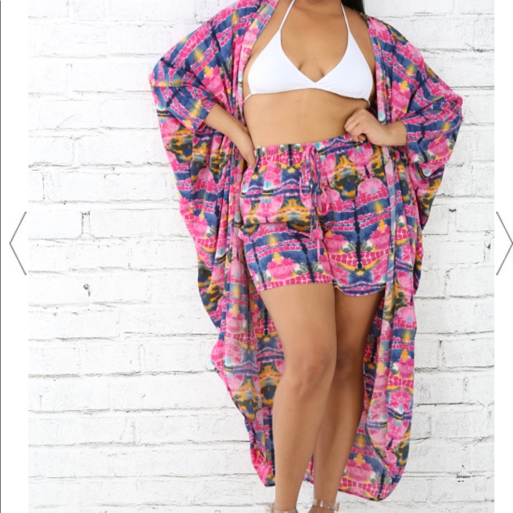 2pc Cover-Up Set - White Bikini Top Not Included